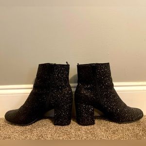 Sparkly black ankle boots! Size 9